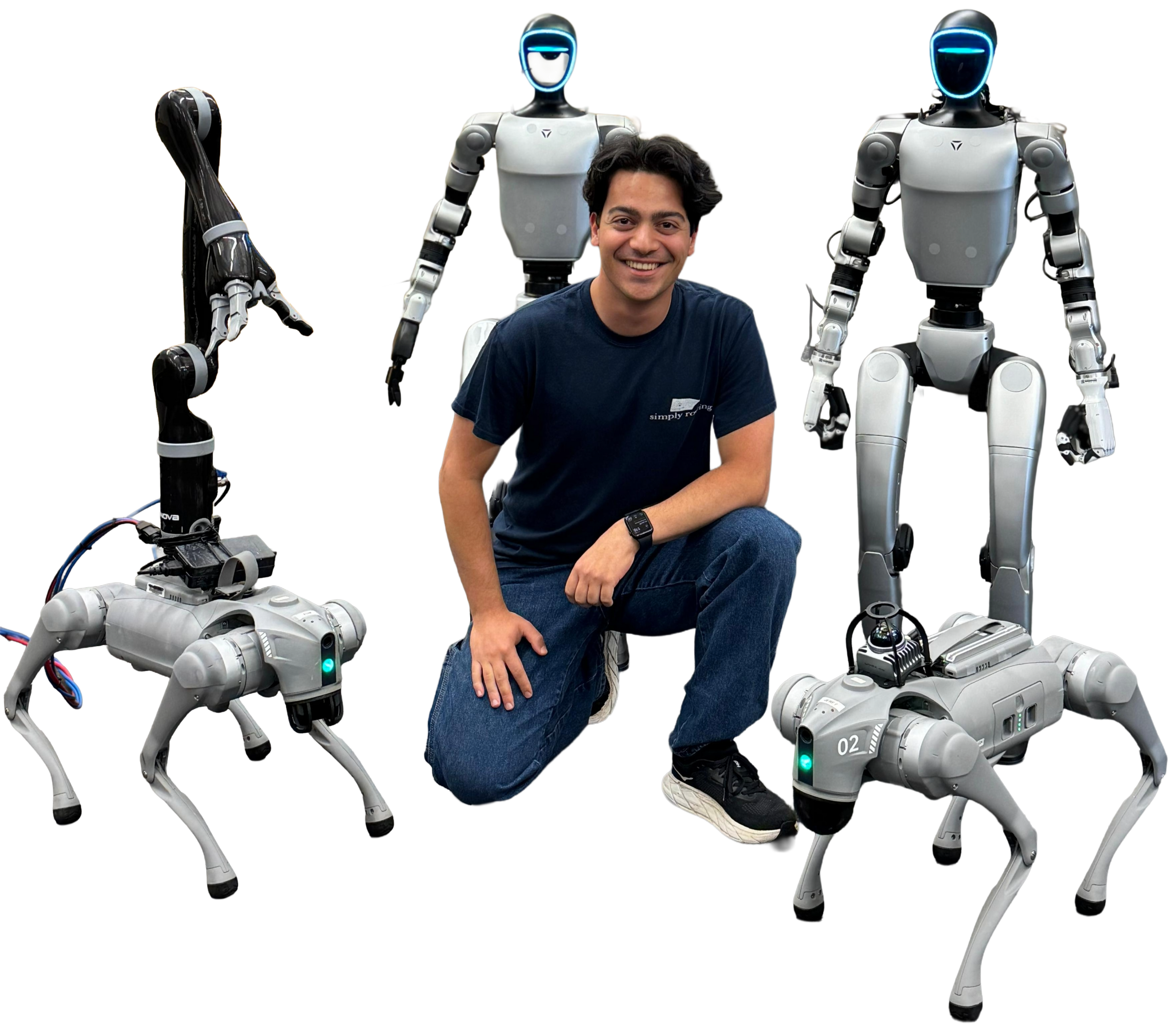 Vittorio Pastore with robots